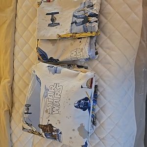Rare Pottery Barn kids Star Wars F/Q duvet cover and 2 shams